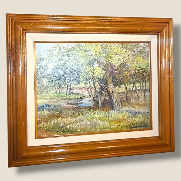 Original Oil Painting On Canvas Landscape Framed Texas Artist Mickey Henderson‎ - Picture 9 of 12